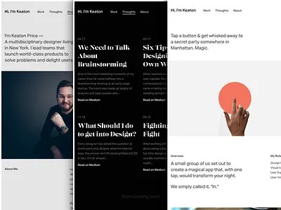 New Year, New Site (Close Up) bio blog case study minimal personal portfolio site web website