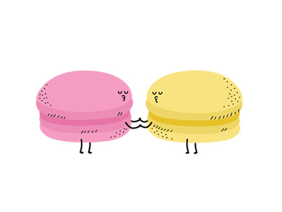 Sweet Couple art characterdesign desert design draw illustration macaron sweet yummy