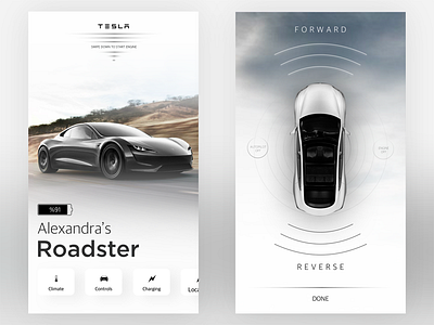 Tesla Roadster Control Center experience interface roadster smooth tesla transition user