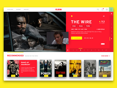 #025 TV App dailyui design netflix series tv ui ux wire