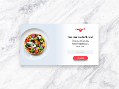 #026 Subscriber cta dailyui design dessert food foodie subscriber subscription sweet ui ux