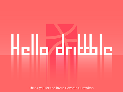 Hello Dribbble typograghy