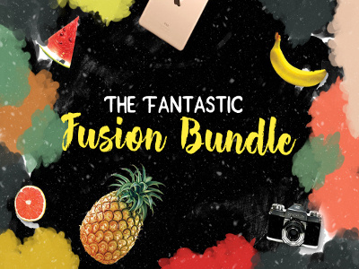 The Fantastic Fusion Bundle – 21 Fonts & 4000+ Graphic Elements commercial fonts design tools designer resources fonts graphics handwritten fonts typography web elements