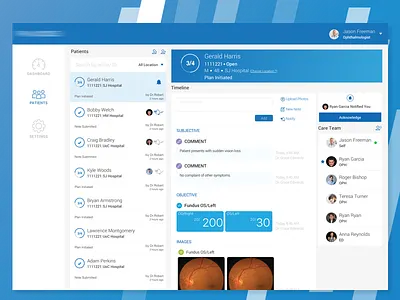 Patient Management Application admin app dashboard flat hospital management patient ui ux web