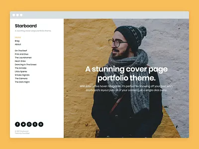 Starboard – WordPress Portfolio Theme blog photography portfolio theme wordpress