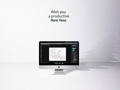 2018 Greeting 2018 apple christmas designer greeting imac new year tree