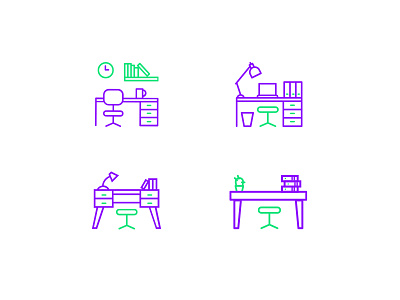 Workspace Icon Set app flat icon set icons illustrator rent set type workspace