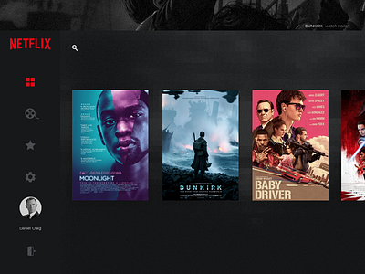 Daily UI #025 - TV App app cinema daily daily ui design form movies panel smart tv tv tv app ux