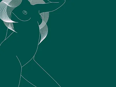 Venus In Furs body illustration nude simple vector woman