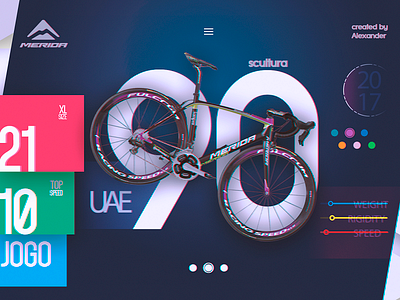 Merida Bikes - main page Scultura ai bikes colors design graphics merida ui ux web