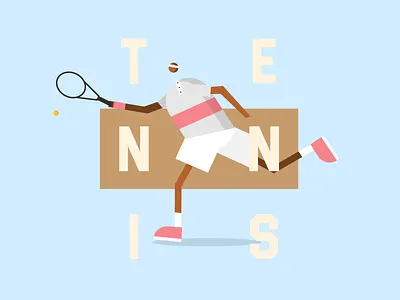 Return character illustration poster tennis web webdesign