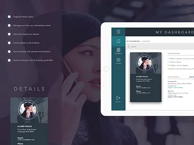 My Homework-Dashboard (Teacher) adobe illustrator adobe photoshop adobe xd app art direction graphic design interaction design tablet ui uiux user experience web design