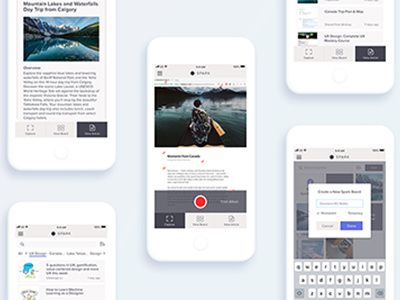 Spark - Collect and manage articles in seconds article ui ux