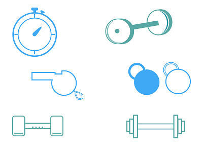 Weight Icons for fun gym icons quick warmup stop watch weights