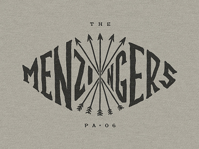 The Menzingers apparel arrows design drawing hand drawn lettering letters typography vintage