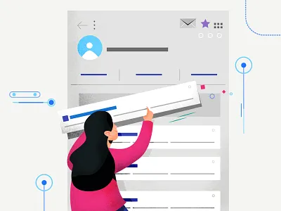 Customfields apps characters custom fields illustration ui website