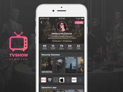DailyUI #006 - Profile challenge dailyui design movies profile tvshows