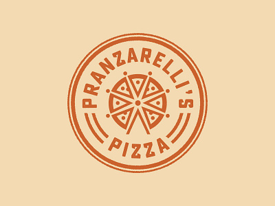 Pranzarelli's Pizza ferris wheel identity logo pizza restaurant