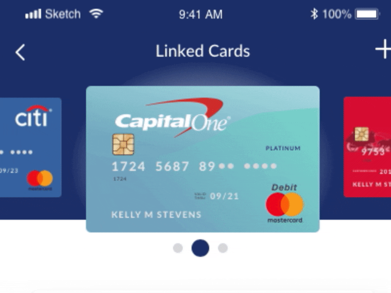 Change card animation for monarch finance app financial flinto interaction design ios animation ixd ui ux