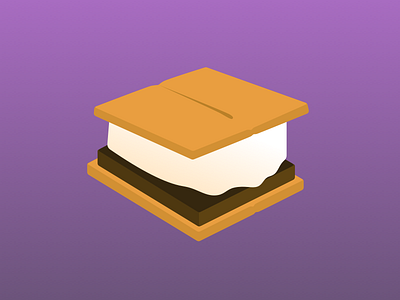S'more camping dessert illustration smore