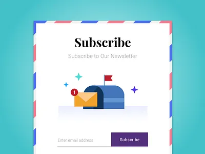 Subscribe blog email icon illustration letter signup subscribe ui