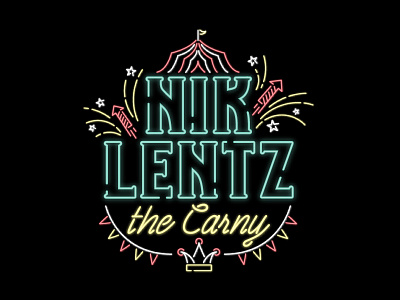 Nik "the Carny" Lentz carnival circus custom lentz light neon nik typography ufc