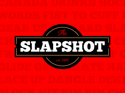 The Authentic Slapshot branding emblem hockey illustration logo nhl typography website