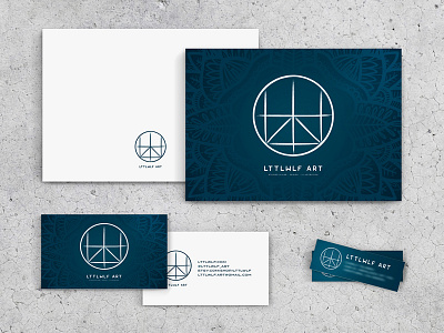 Lttlwlf Art Brand Identity artist logo brand brand identity geometric glass artist identity logo logo design mandala rune