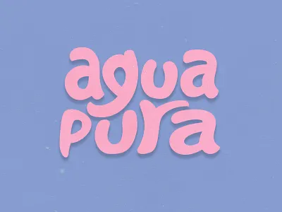 Agua Pura agua custom type pink pura pure typenerds typesetting typography water