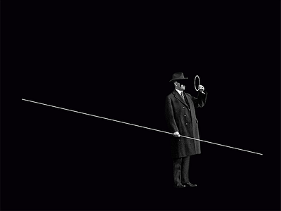 Direct speech from the underworld art collage black collage dark linear lines