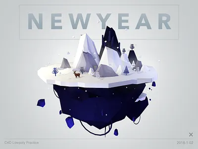 my low poly practice c4d illustration