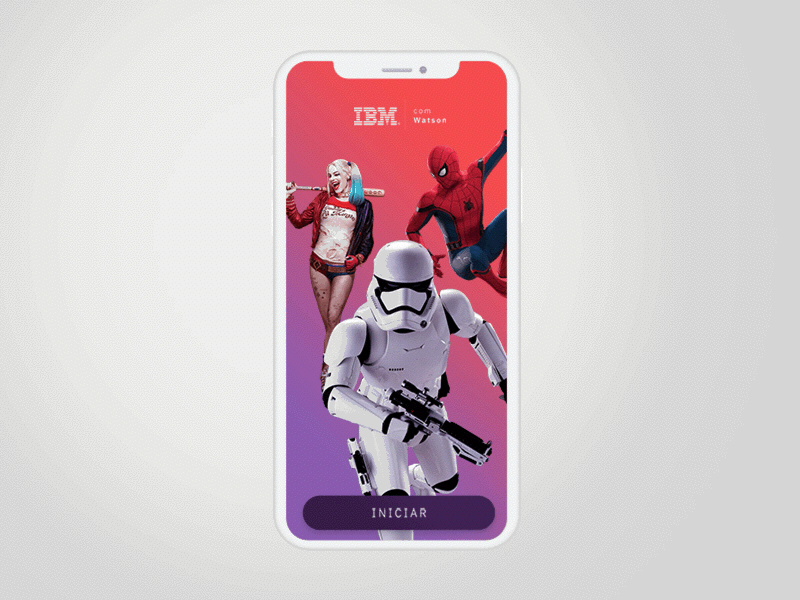 App IBM Watson - Comi Con San Diego animation app comic con san diego ibm iphone x principle uxui visual design watson