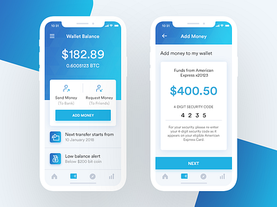 Bitcoin - Wallet Balance add balance button clean ios iphone money request send wallet x