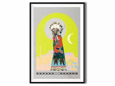 Strange Times collage colorado illustration print west western