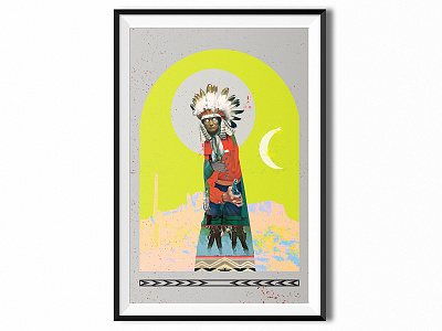 Strange Times collage colorado illustration print west western