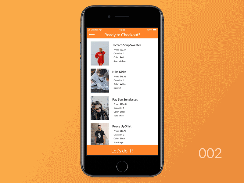 002 — Checkout animation checkout daily ui gif ios mobile principle sketch ui design ux design