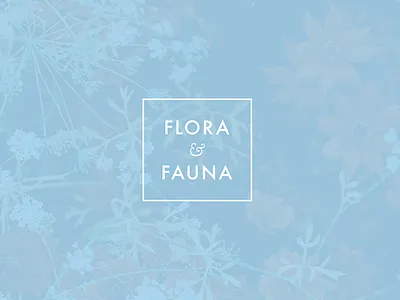 Flora & Fauna Logo blue brand branding color floral logo minimal natural