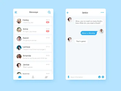 Message interface