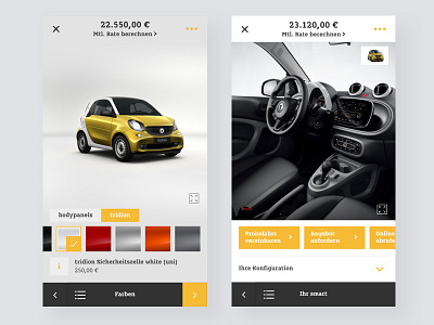 smart configurator automotive car mobile smart ui