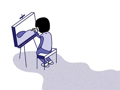 妈妈, i art character draw drawing illustration painting person vector