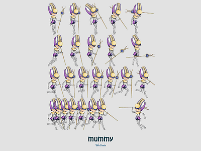 mummy character egypt fashion games illustrator monster mummy