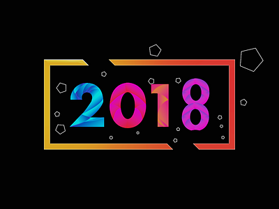 2018 Graphic colour design gradient illustrstion shape