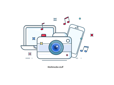 Multimedia illustration category camera category illustration illustrator laptop multimedia smartphone svg