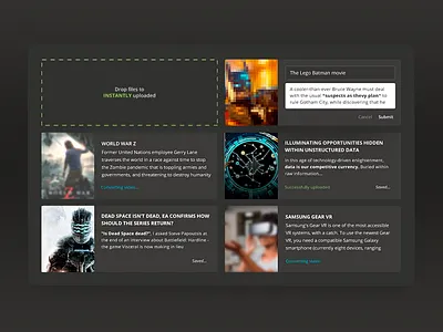 Upload Asset attach image upload video