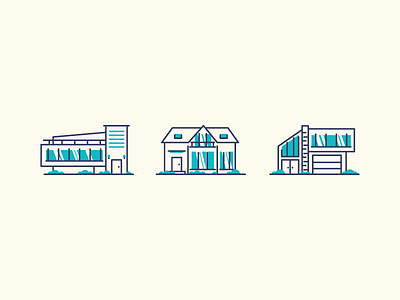 House Icons architecture graphic design house icon illustration minimal modern