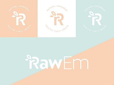 RawEm Australia Logo brand dessert healthy leaf logo natural r raw rr sans sweet