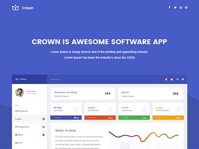 Crown - Software Saas Landing page crown envato themeforest unbounce