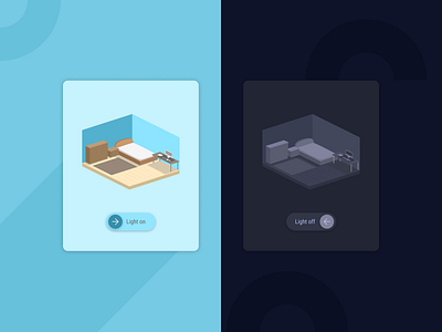 Daily UI Switch On/Off card dailyui isometric mobile ui ux