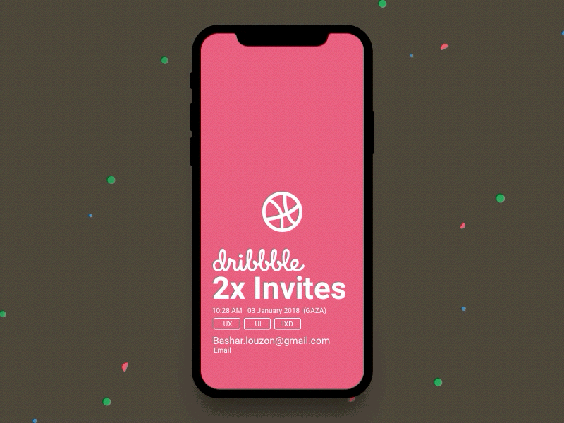 Dribbble Invites animation clock count countdown counter holiday invision invitation invite party sketchapp transition