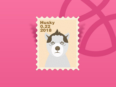 Handsome Husky stamps color design freelance hustle motivation poster postereveryday swiss typography